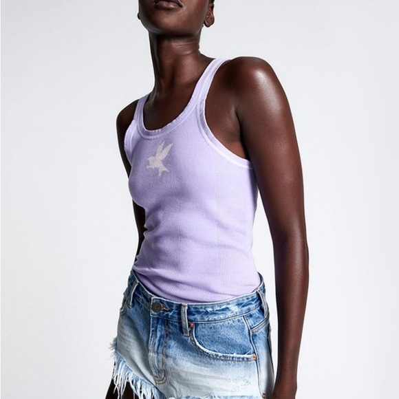 ONE TEASPOON Bower Bird Singlet in Lavender! - Picture 2 of 5